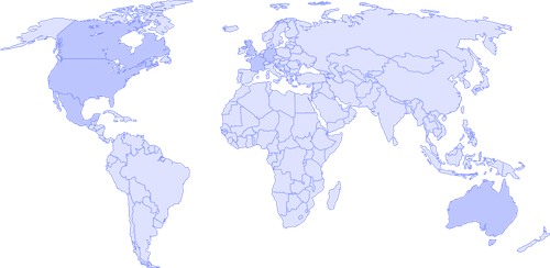 World map showing global presence
