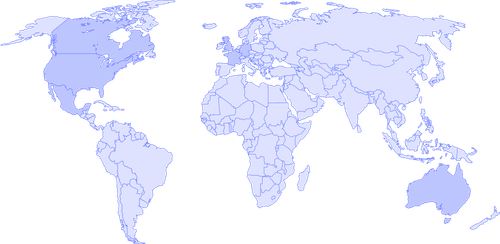 World map showing global presence